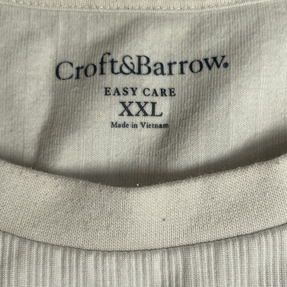 Croft & Barrow Off-White XXL Tee